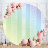 Aperturee - Bright Blue And Green Round Birthday Backdrop